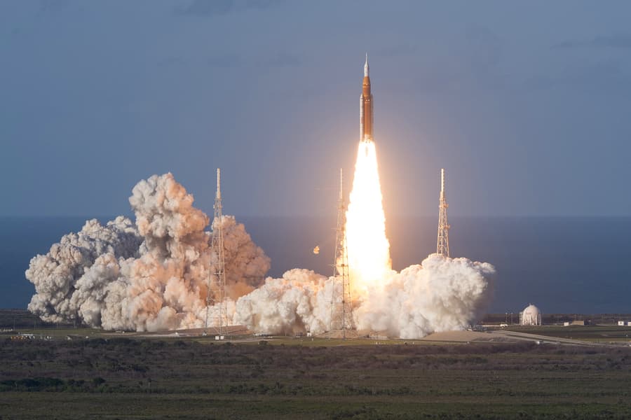 Artemis rocket launch from Kennedy Space Center